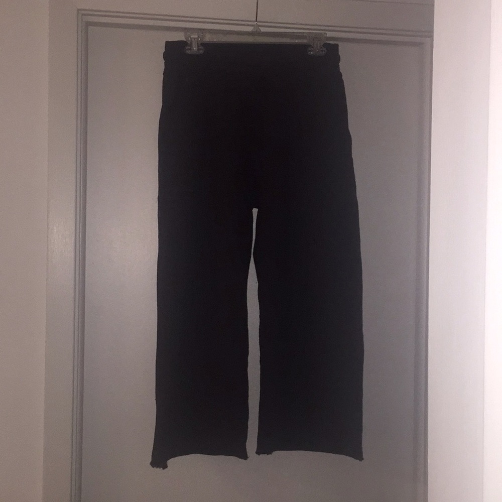 Pact organic cotton wide leg crop sweatpants